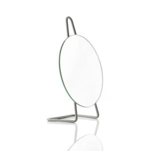 Tmavosivé oceľové stolové kozmetické zrkadlo Zone A-Mirror, ø 31 cm