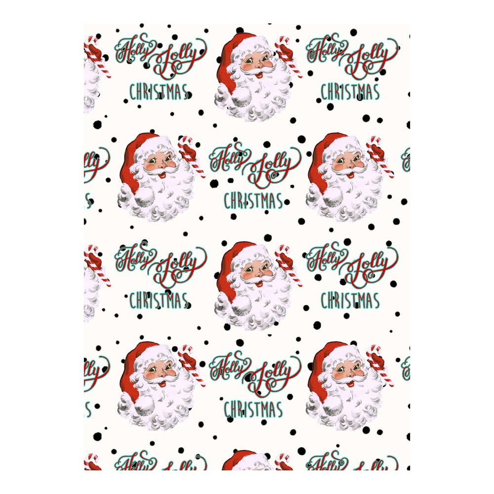 E-shop 5 hárkov bieleho baliaceho papiera eleanor stuart Holly Jolly Christmas, 50 x 70 cm
