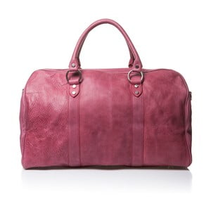 Ružová kožená cestovná taška Medici of Florence Seconda
