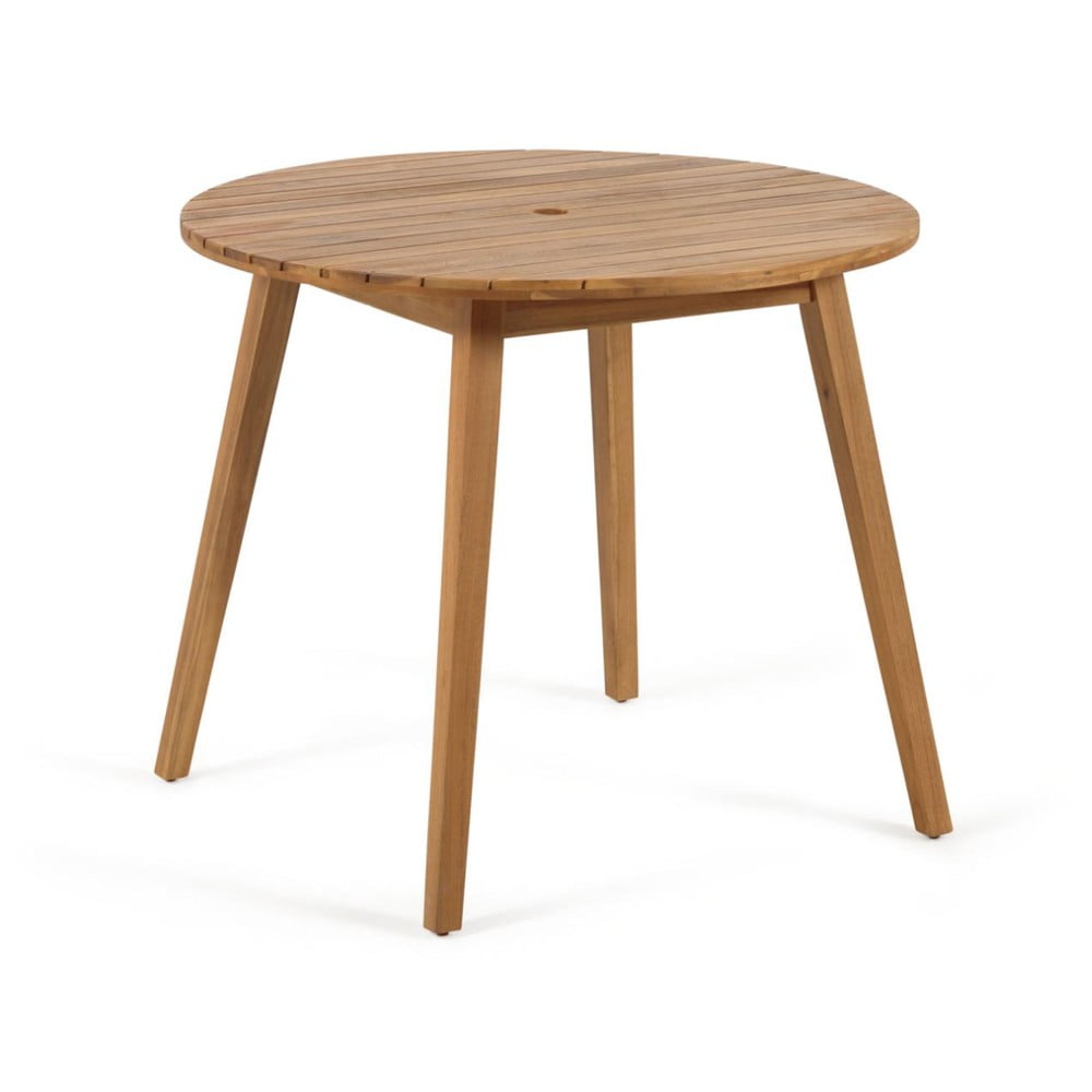 E-shop Záhradný jedálenský stôl z akáciového dreva Kave Home Vilma, ø 90 cm
