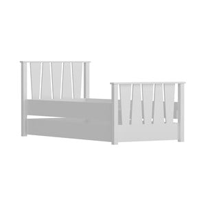 Biela jednolôžková posteľ Nobe White, 104 × 201 cm