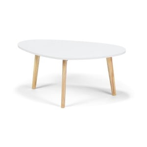 Biely konferenčný stolík loomi.design Skandinavian, dĺžka 84,5 cm