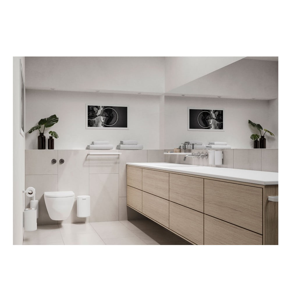 E-shop Biela hlboká kúpeľňová polica Zone Rim, 22 x 11,4 cm