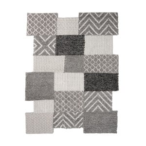 Sivý ručne tkaný koberec Flair Rugs Agra, 120 × 170 cm