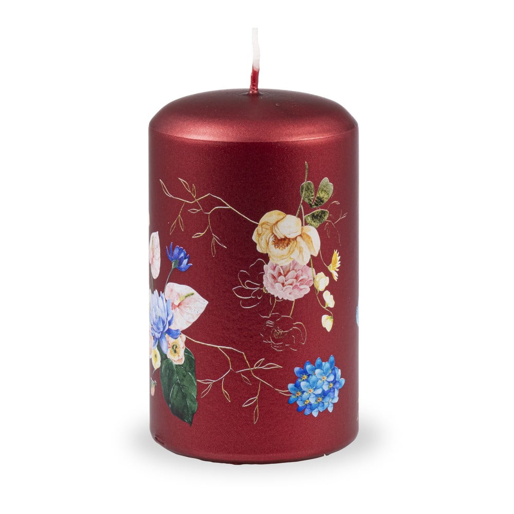 E-shop Červená sviečka Unipar Flower Paradise, doba horenia 40 h