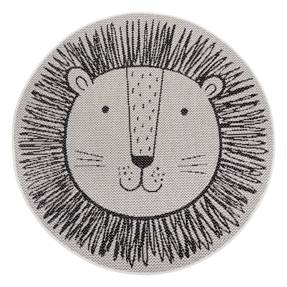 E-shop Krémovobiely detský koberec Ragami Lion, ø 160 cm