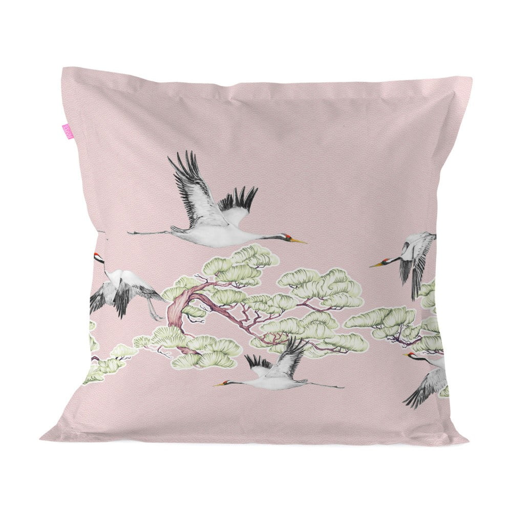 E-shop Bavlnená obliečka na vankúš Happy Friday Basic Cushion Cover Cranes, 60 x 60 cm