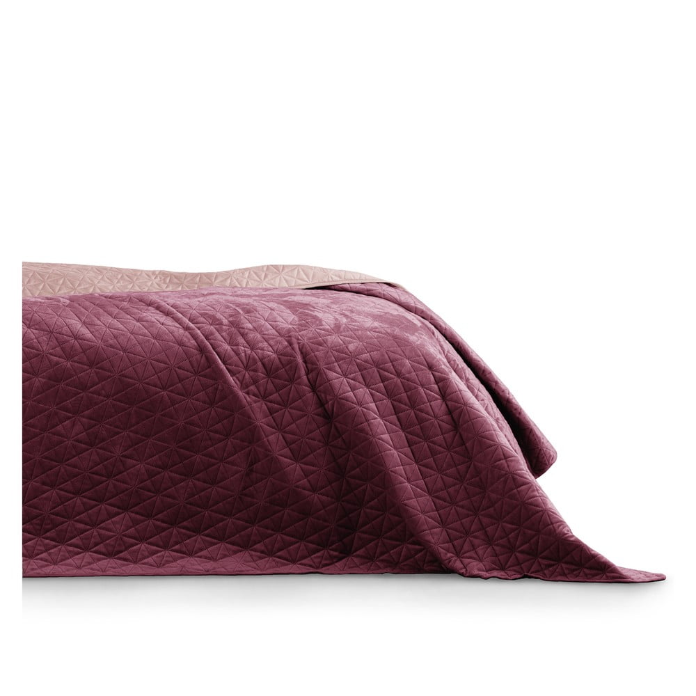 E-shop Fialovo-ružový pléd cez posteľ AmeliaHome Laila Mauve, 220 x 240 cm