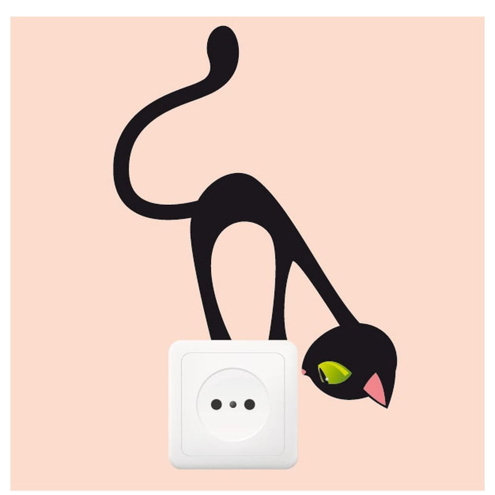 E-shop Samolepka Ambiance Curious Cat, 17 × 12 cm