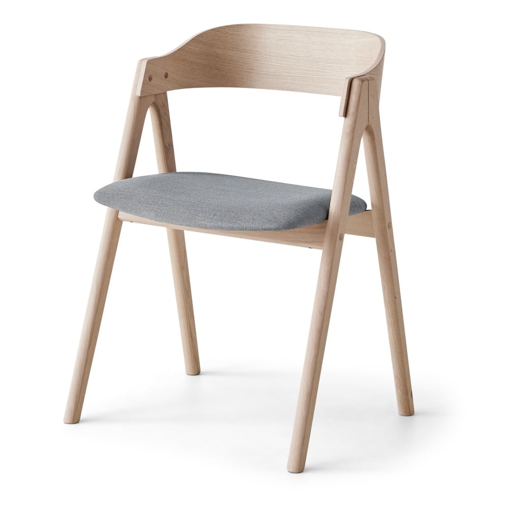 E-shop Jedálenská stolička z dubového dreva so sivým sedákom Findahl by Hammel Mette