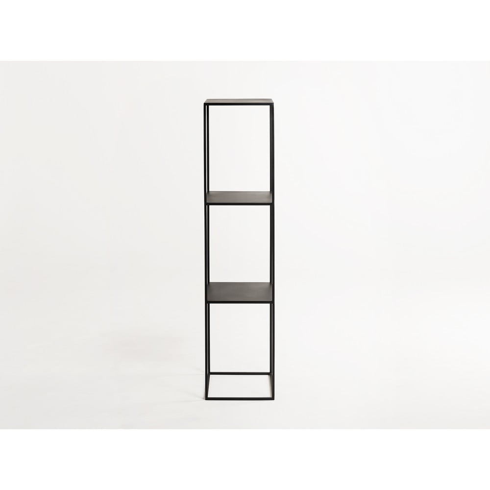 E-shop Čierna kovová knižnica CustomForm Tensio, výška 140 cm