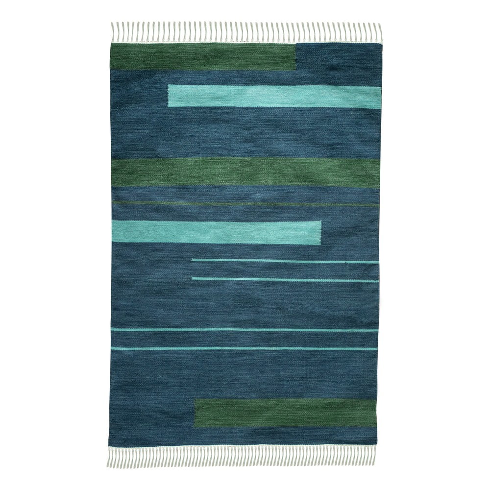 E-shop Tmavomodrý obojstranný vonkajší koberec z recyklovaného plastu Green Decore Marlin, 160 x 230 cm