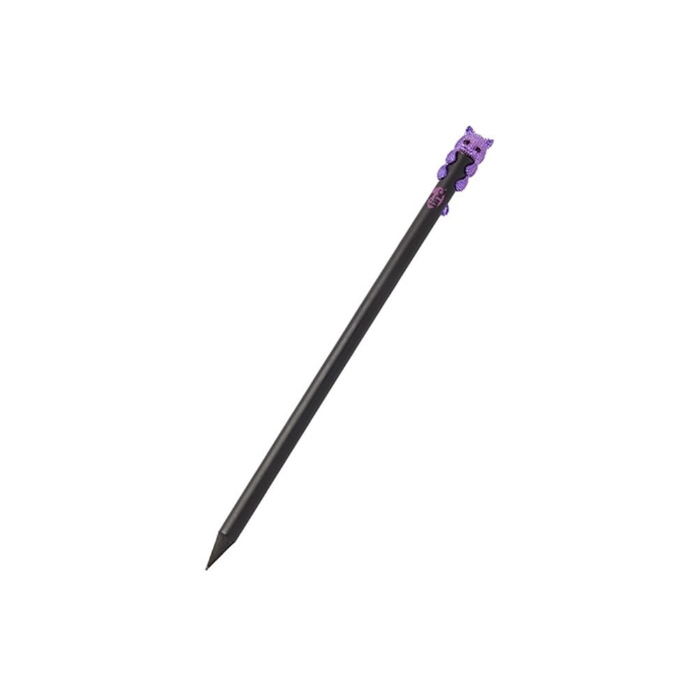 Čierna ceruzka s ozdobou v tvare mačky TINC