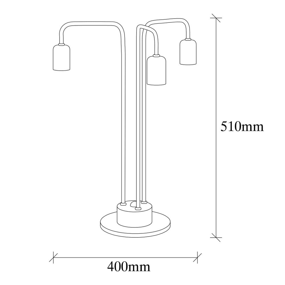 Obrázok Kovová stolová lampa v antickej zlatej farbe Opviq lights Mia