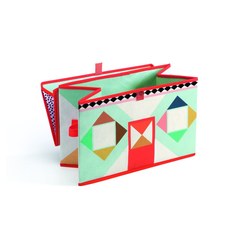 E-shop Pestrofarebná škatuľka na hračky Djeco Domček