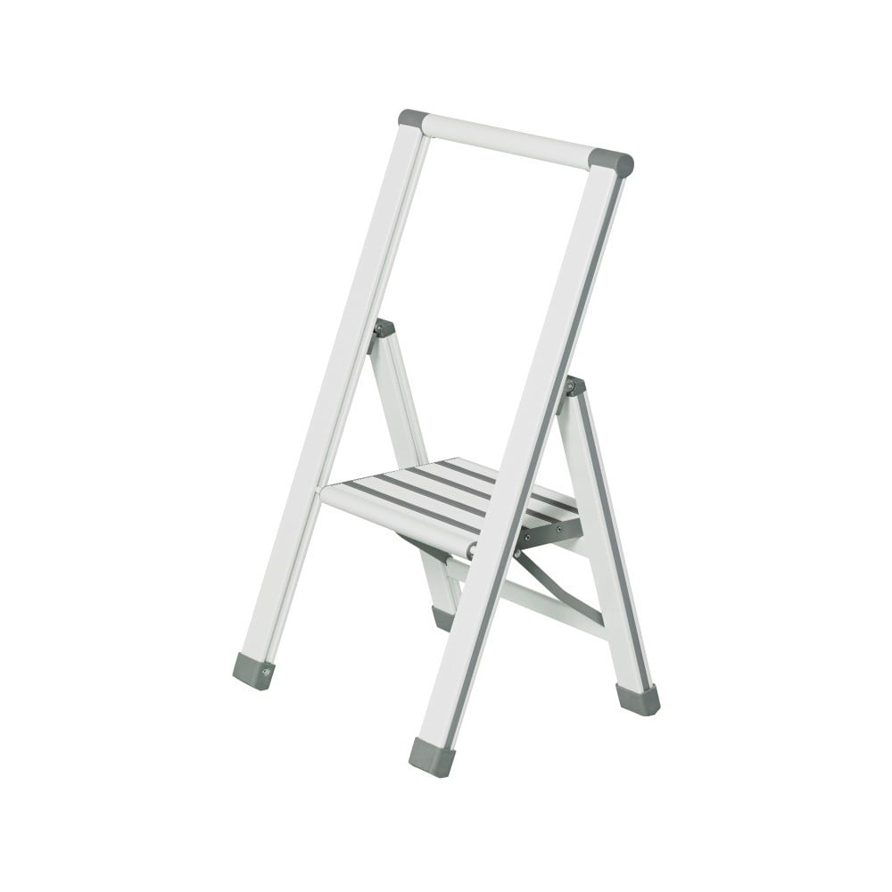 Obrázok Biele skladacie schodíky Wenko Ladder Alu, 74 cm