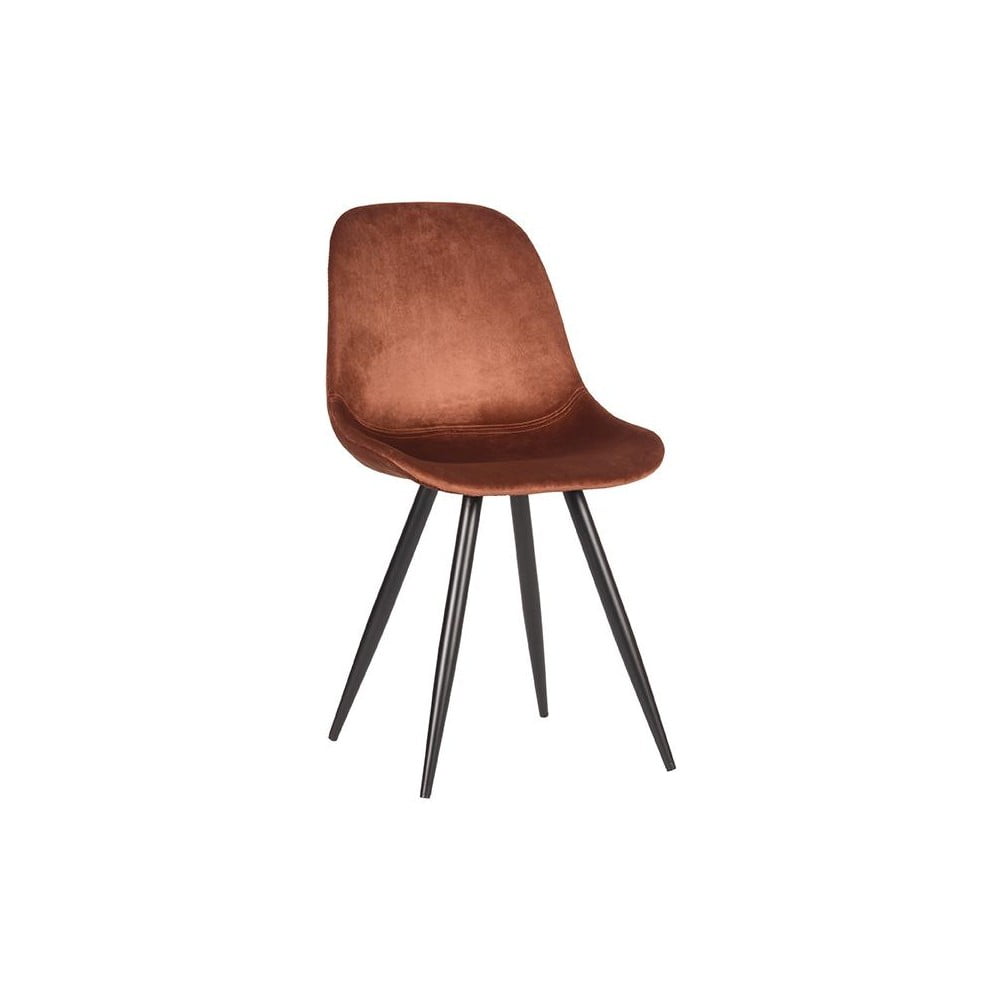 Zamatové jedálenské stoličky v tehlovej farbe v súprave 2 ks Capri – LABEL51