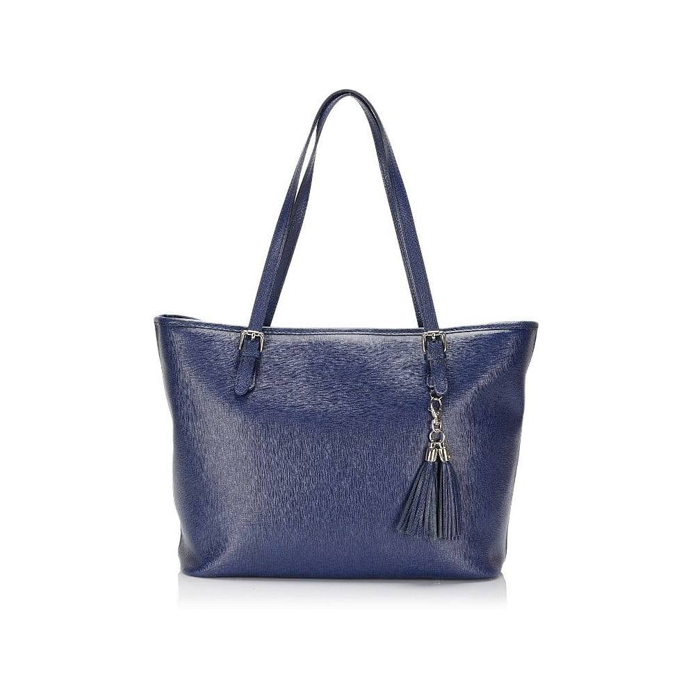 Modrá kožená kabelka Lisa Minardi Arianna