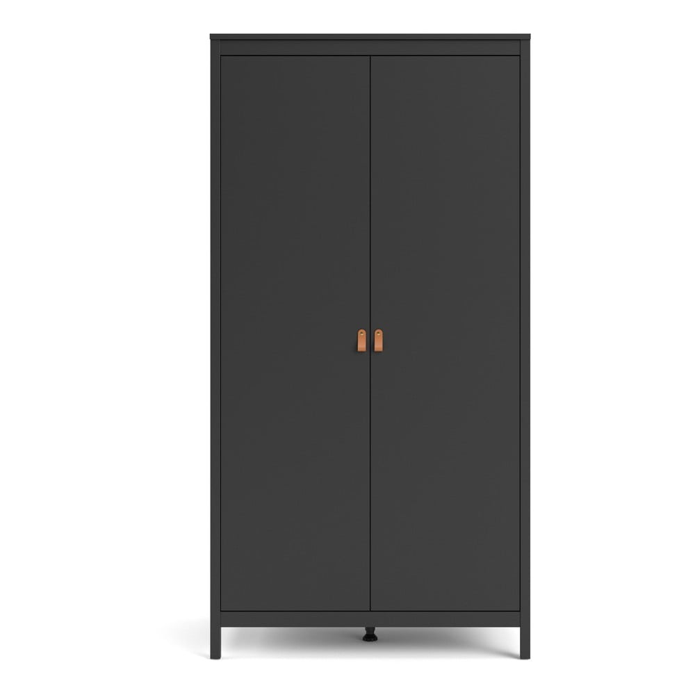 E-shop Čierna šatníková skriňa Tvilum Madrid, 102 x 199 cm