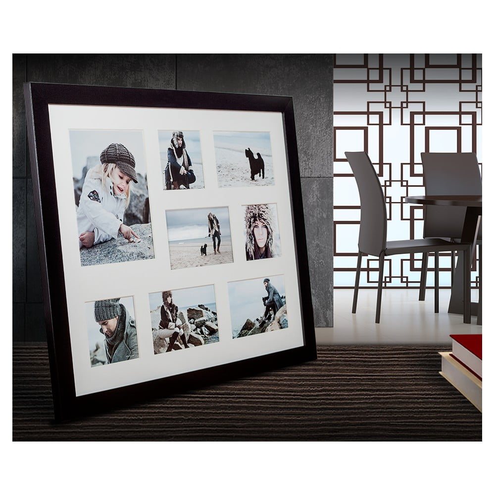 E-shop Čierny rámček na 8 fotografií Styler Narvik, 51 × 41 cm