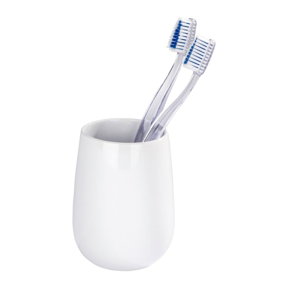 E-shop Biely keramický pohárik na zubné kefky Wenko Malta