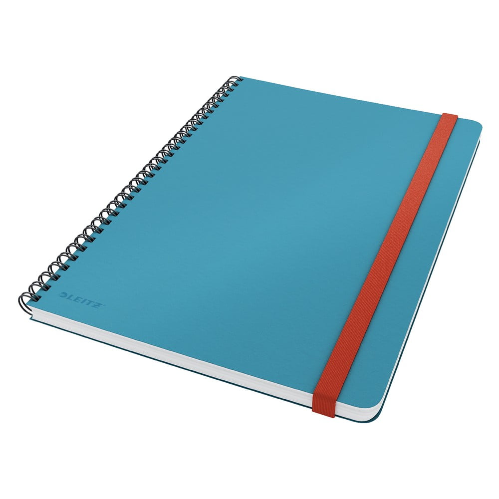 E-shop Modrý krúžkový zápisník s hebkým povrchom Leitz, 80 stran