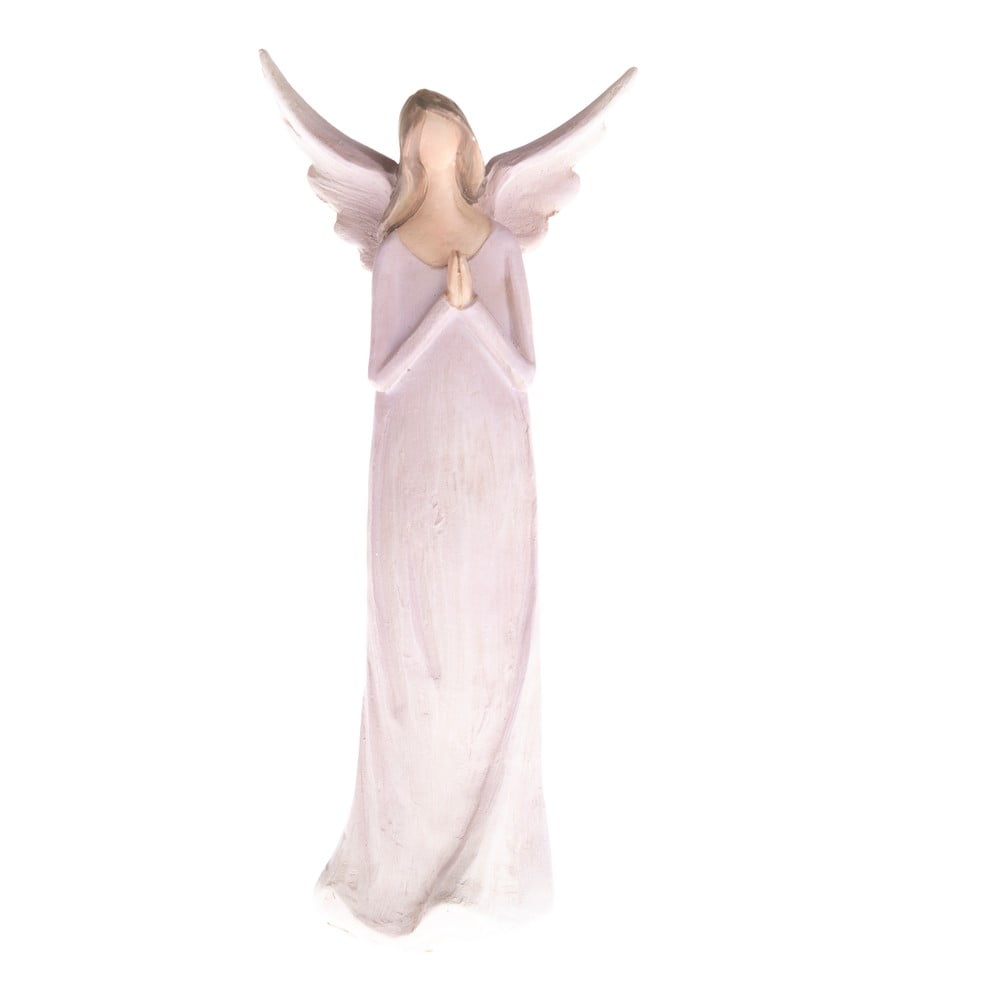 Fialová dekoratívna soška Dakls Praying Angel, výška 14,5 cm