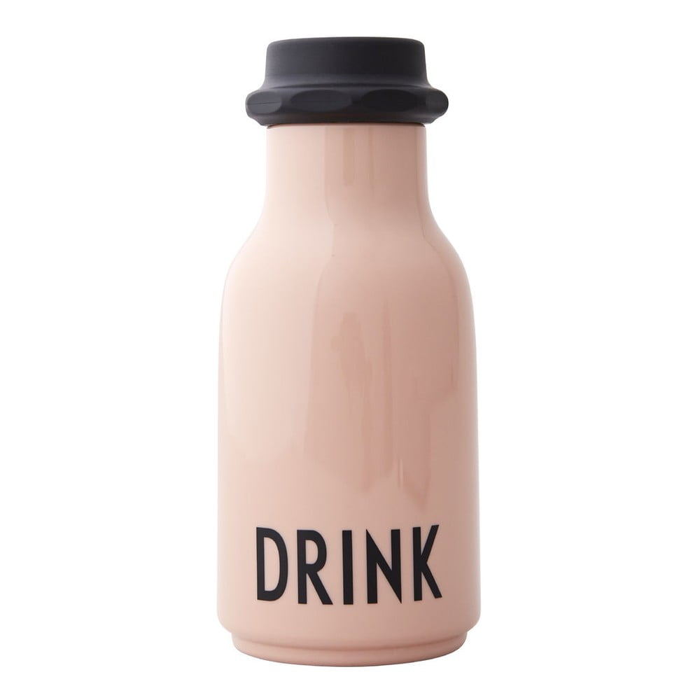 Ružová detská fľaša Design Letters Drink, 330 ml