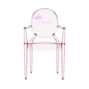 Detská transparentná stolička Kartell Lou Lou Ghost Pink Crown