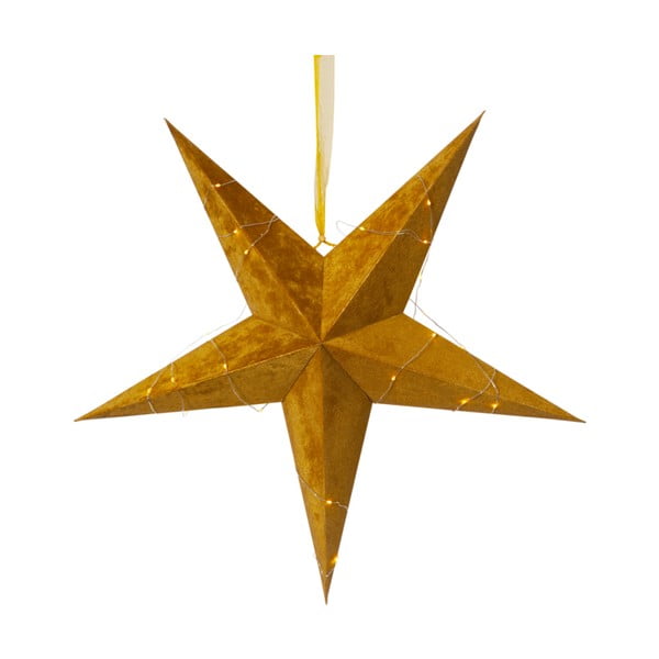 Vianočná svetelná dekorácia v zlatej farbe Star Trading Velvet, ø 60 cm