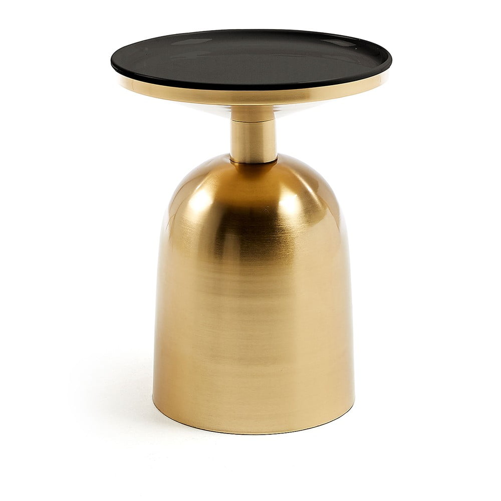 E-shop Odkladací stolík v zlatej farbe Kave Home Physic, ø 37 cm