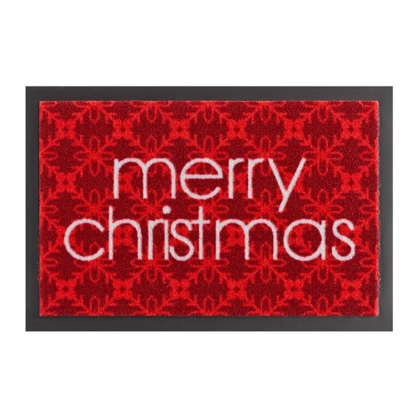 Červená rohožka Hanse Home Merry Christmas, 40 × 60 cm
