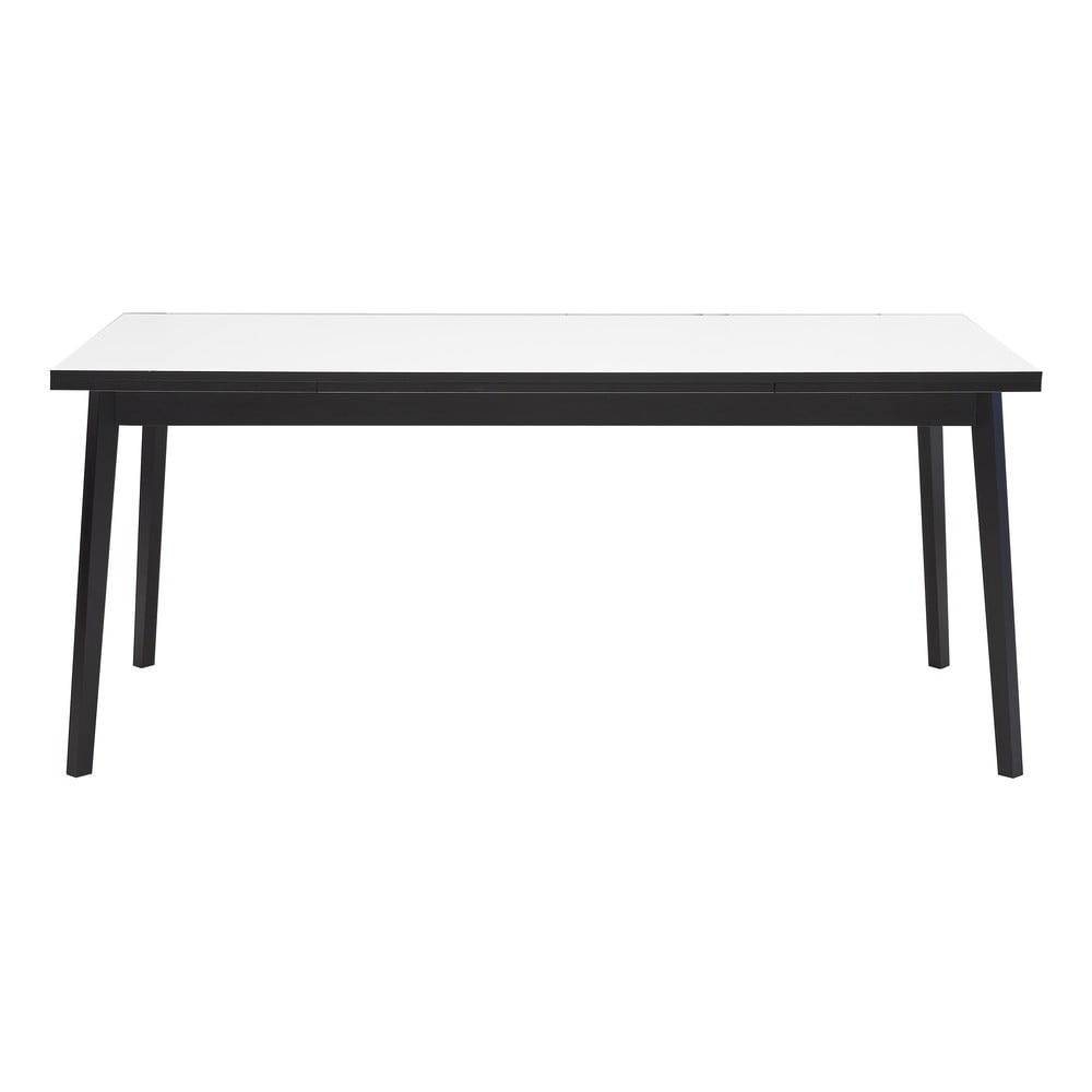 E-shop Čiernobiely rozkladací jedálenský stôl v dubovom dekore Hammel Single, 180 x 90 cm