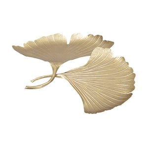 Dekorácia v zlatej farbe Mauro Ferretti Double Leaf, 40 × 32 cm
