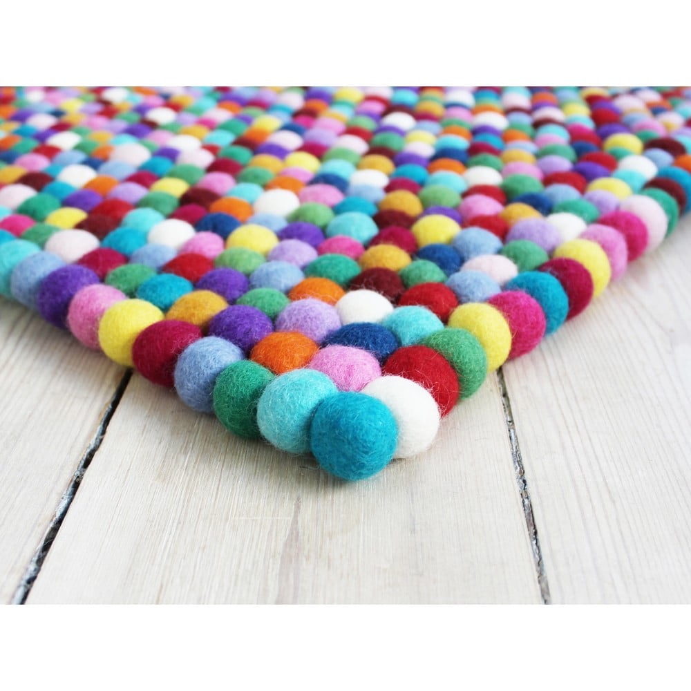 Obrázok Guľôčkový vlnený koberec Wooldot Ball rugs Multi, 100 x 150 cm