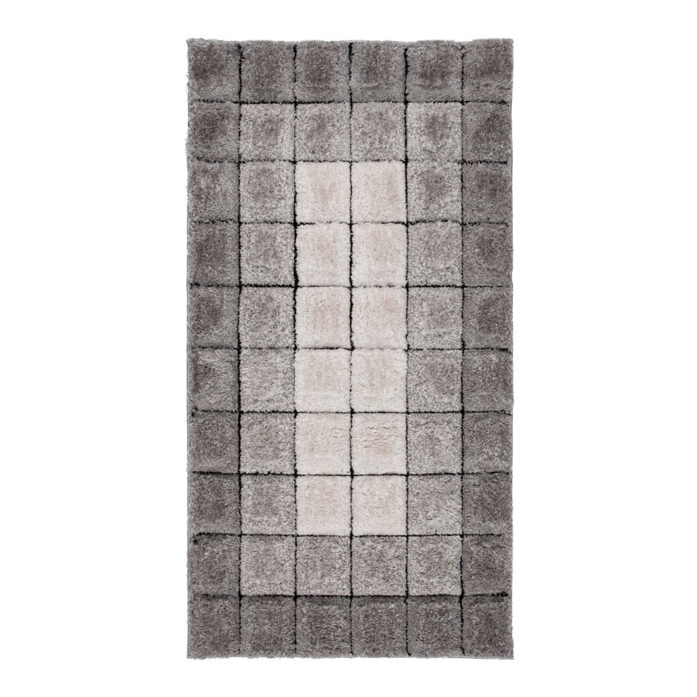 Obrázok Koberec Flair Rugs Velvet 3D Cube Grey, 120 × 170 cm