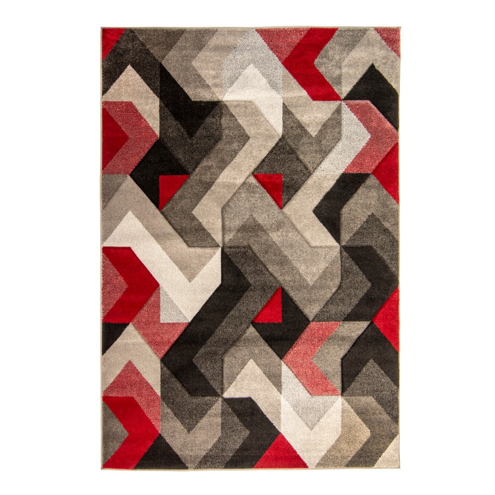 Obrázok Koberec Flair Rugs Aurora Grey Red, 160 × 230 cm