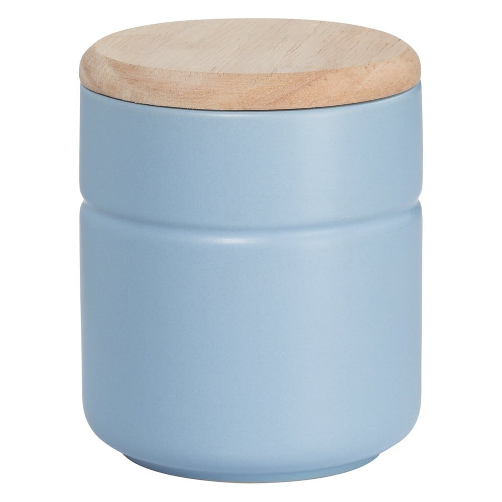 E-shop Modrá porcelánová dóza s dreveným vekom Maxwell & Williams Tint, 600 ml