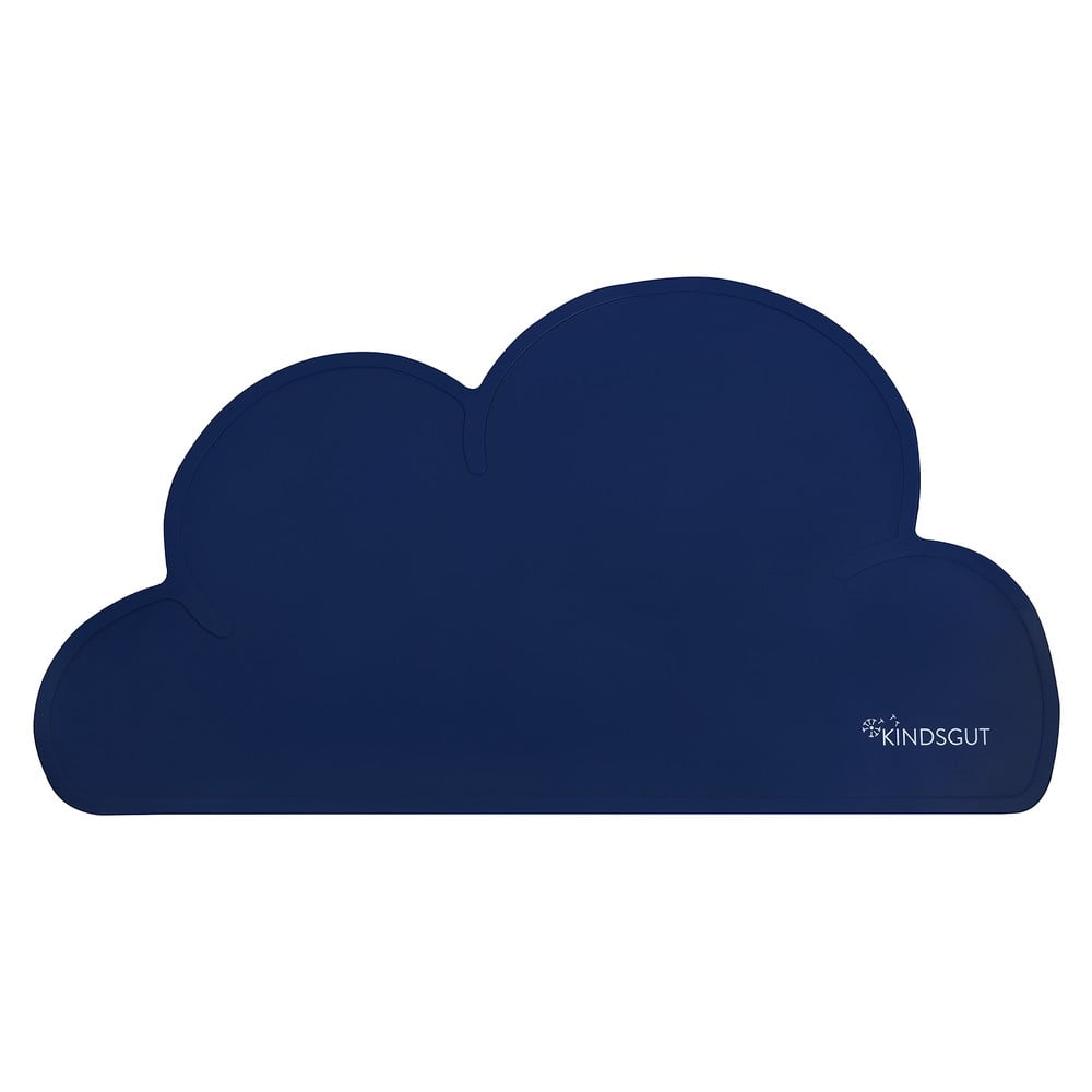 E-shop Tmavomodré silikónové prestieranie Kindsgut Cloud, 49 x 27 cm