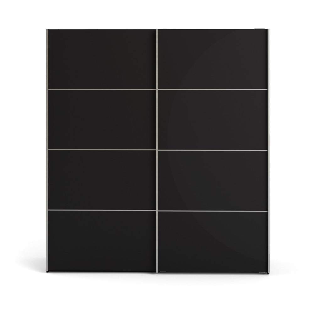 E-shop Čierna šatníková skriňa Tvilum Verona, 182 x 202 cm