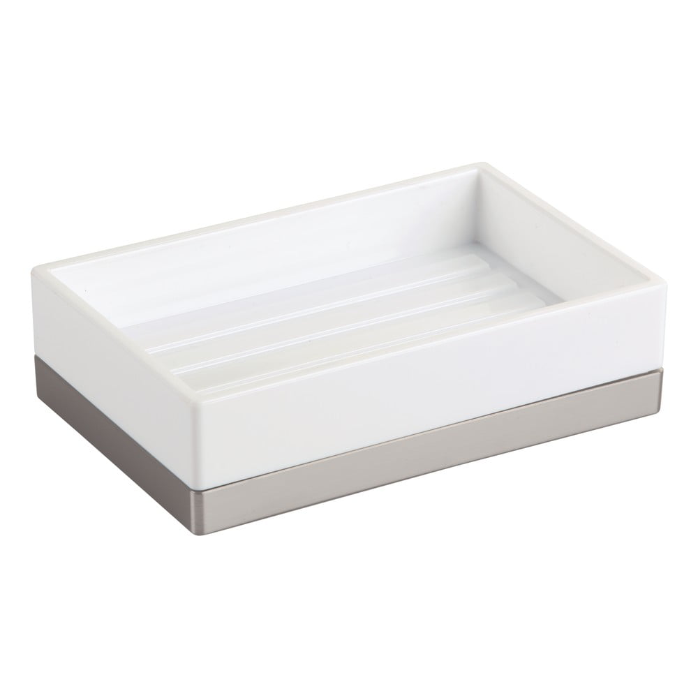 E-shop Biela nádoba na mydlo iDesign Clarity, 13 x 8 cm