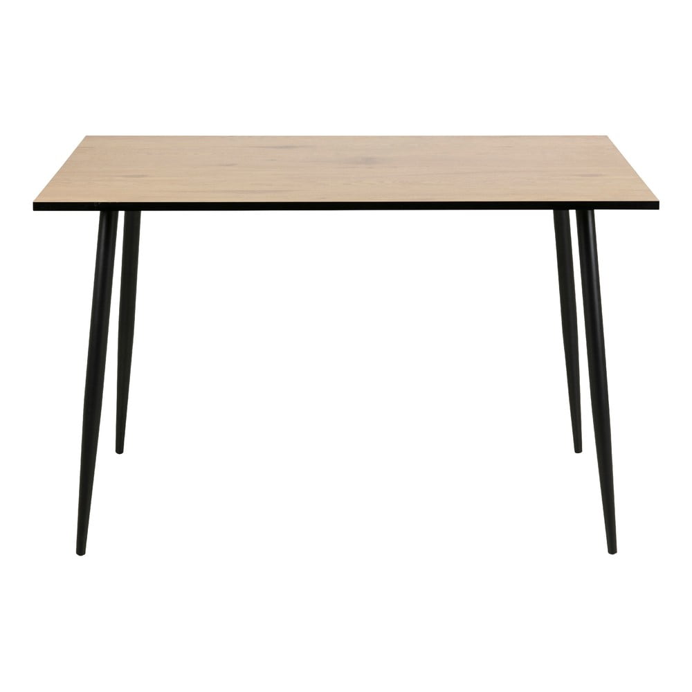 E-shop Čierno-hnedý jedálenský stôl Actona Wilma, 120 × 80 cm