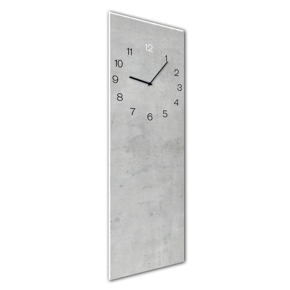 E-shop Nástenné hodiny Styler Glassclock Concrete, 20 × 60 cm