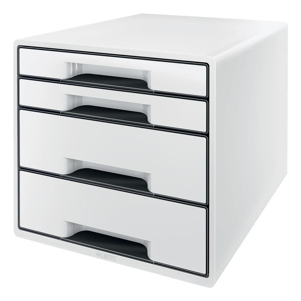 E-shop Bielo-čierny zásuvkový box Leitz WOW CUBE, 4 zásuvky