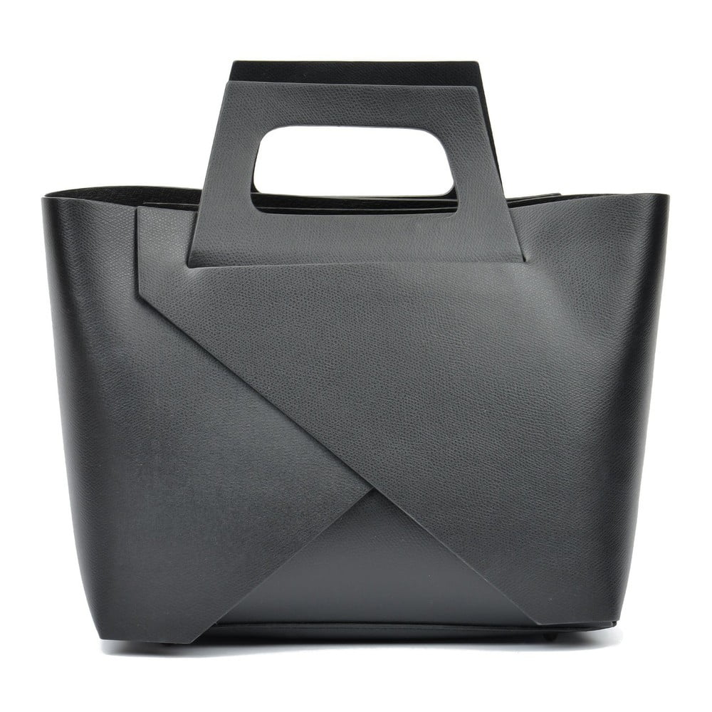 E-shop Čierna kožená kabelka Carla Ferreri Cross