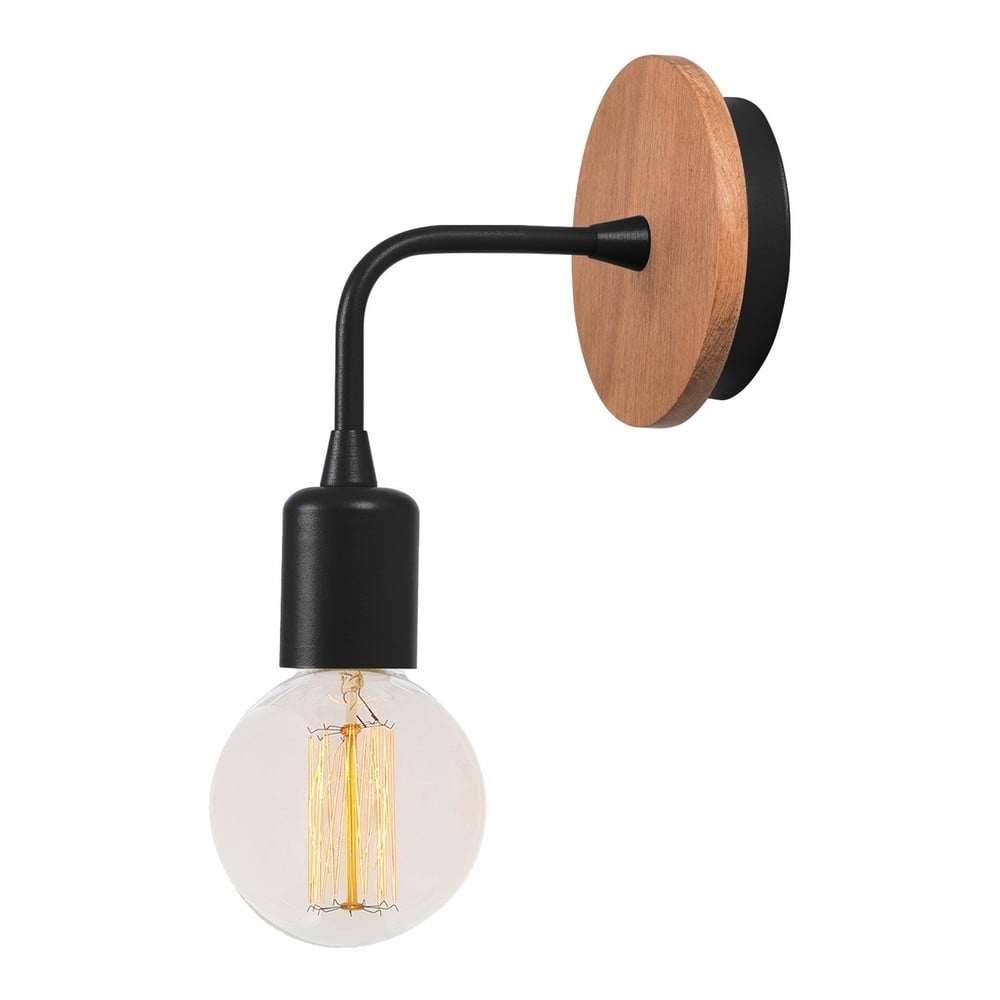 E-shop Čierne nástenné svietidlo Homemania Decor Simple Drop