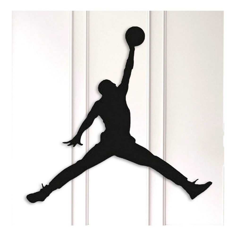 E-shop Čierna kovová nástenná dekorácia Basketball