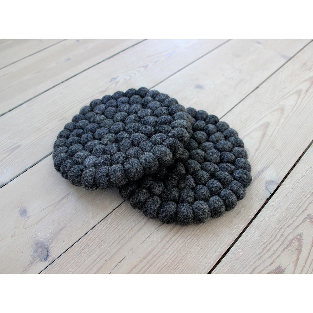 Obrázok Antracitovosivá guľôčková podložka z vlny Wooldot Ball Coaster, ⌀ 20 cm