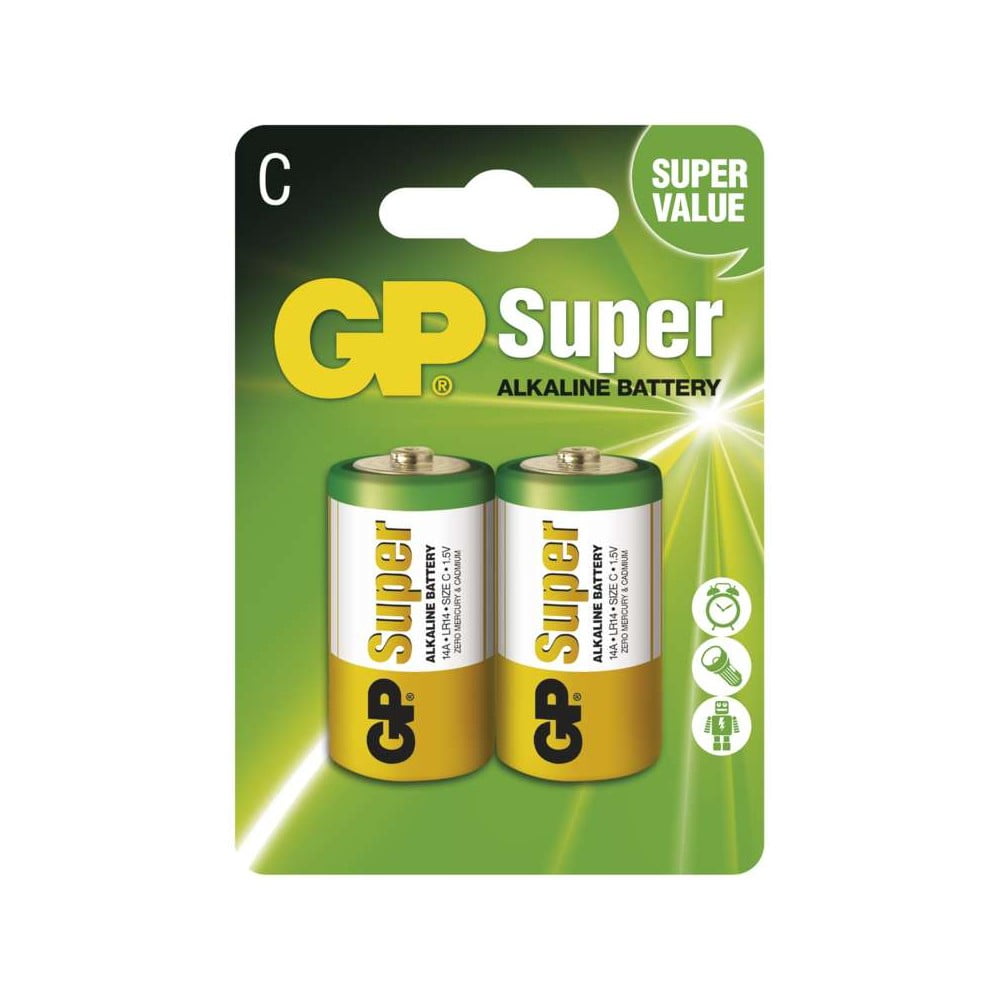 E-shop Súprava 2 alkalických baterií EMOS GP Super C