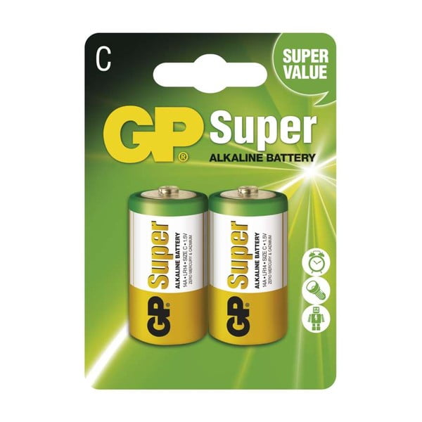 Súprava 2 alkalických baterií EMOS GP Super C